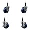 Service Caster 3.5'' SS Solid Poly Wheel Swivel 3/4'' Expanding Stem Caster Set 2 Brakes, 4PK SCC-SSEX20S3514-SPUS-2-TLB-2-34 - alternate 1